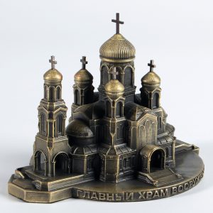 Custom 3D Architectural Statue Zinc Alloy Electroplated Metal Ornament