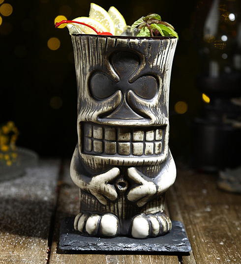 Vintage Handpaint Tiki Cups Waterwashed Ceramic Tiki Mugs OEM TIKI MUGS - Image 2