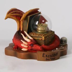 Customized Resin dragon Statues with snow ball